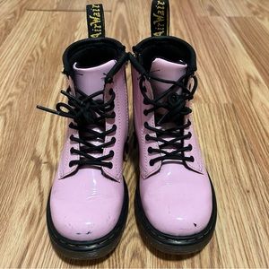 Shiny pink Dr Martens